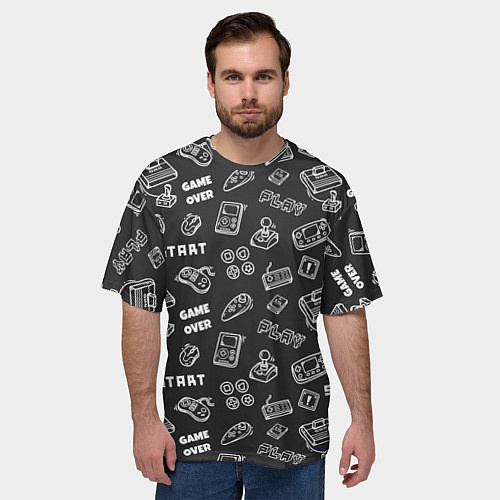 Мужская футболка оверсайз Video game / 3D-принт – фото 3