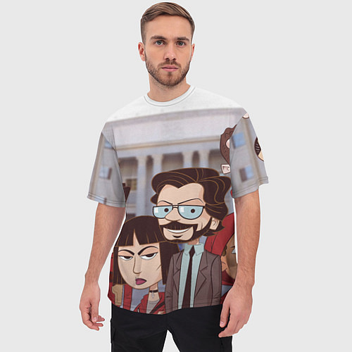 Мужская футболка оверсайз La Casa de Papel Z / 3D-принт – фото 3