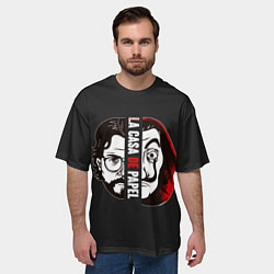 Футболка оверсайз мужская La casa de papel, цвет: 3D-принт — фото 2