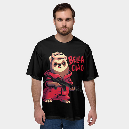 Мужская футболка оверсайз Bella Ciao / 3D-принт – фото 3