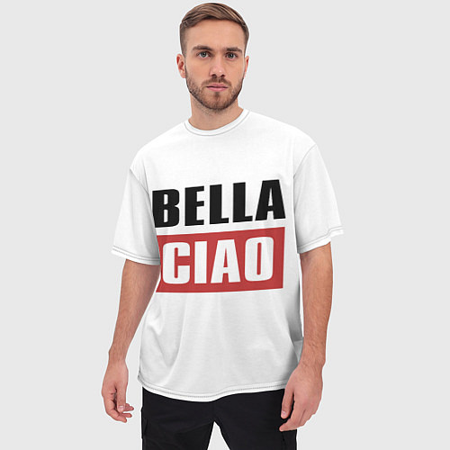 Мужская футболка оверсайз Bella Ciao / 3D-принт – фото 3
