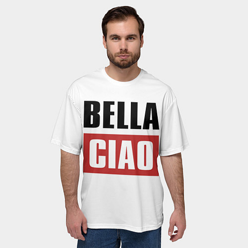 Мужская футболка оверсайз Bella Ciao / 3D-принт – фото 3