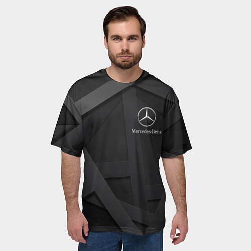Мужская футболка оверсайз MERCEDES / 3D-принт – фото 3