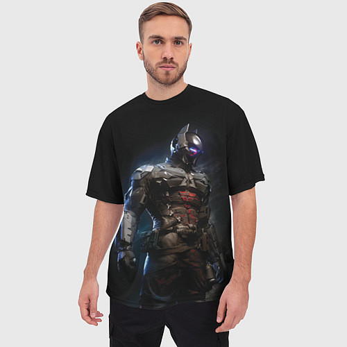 Мужская футболка оверсайз Batman: Arkham Knight / 3D-принт – фото 3