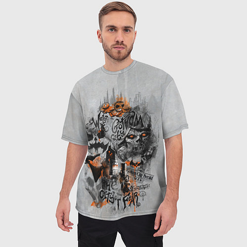 Мужская футболка оверсайз City Of Fear / 3D-принт – фото 3