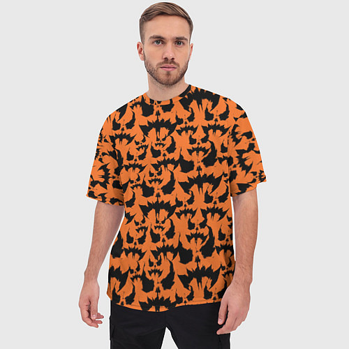 Мужская футболка оверсайз Scarecrow pattern / 3D-принт – фото 3