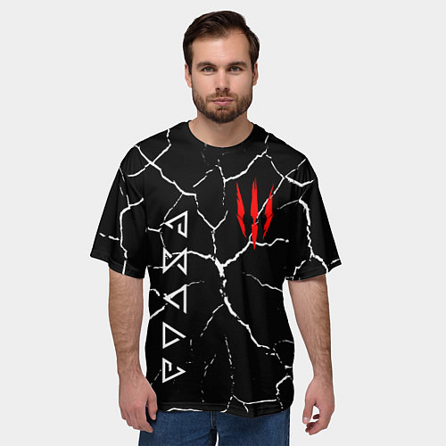 Мужская футболка оверсайз The Witcher / 3D-принт – фото 3