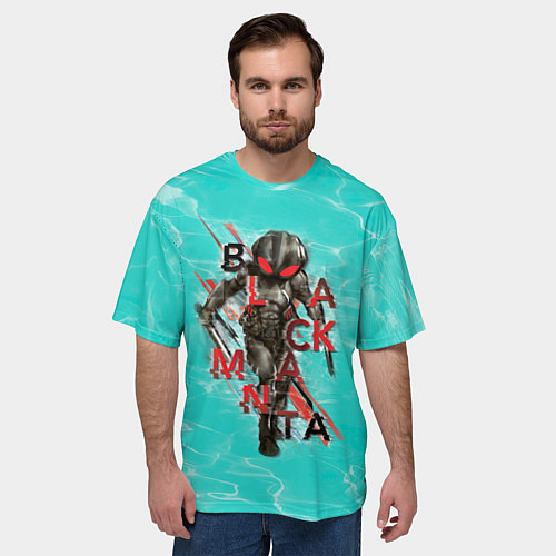 Мужская футболка оверсайз BLACK MANTA / 3D-принт – фото 3