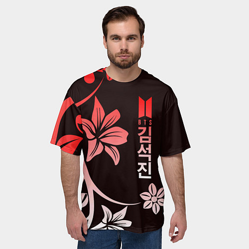 Мужская футболка оверсайз BTS / 3D-принт – фото 3