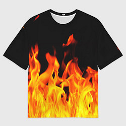 Мужская футболка оверсайз ОГНЕННЫЙ