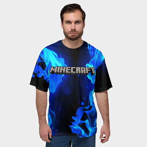 Мужская футболка оверсайз MINECRAFT / 3D-принт – фото 3