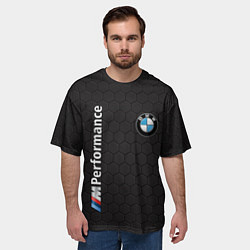 Футболка оверсайз мужская BMW, цвет: 3D-принт — фото 2
