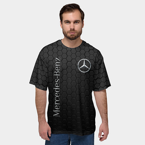 Мужская футболка оверсайз MERCEDES-BENZ / 3D-принт – фото 3