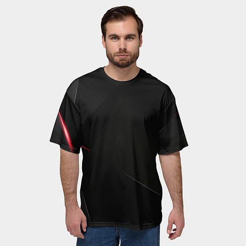 Мужская футболка оверсайз DARK / 3D-принт – фото 3