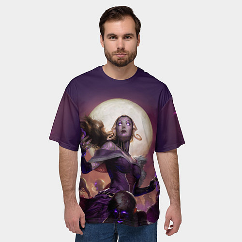 Мужская футболка оверсайз Eldritch Moon / 3D-принт – фото 3