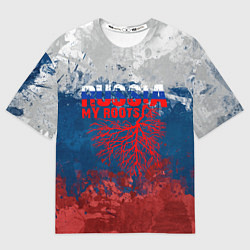 Футболка оверсайз мужская Russia my roots, цвет: 3D-принт