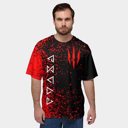 Мужская футболка оверсайз The Witcher / 3D-принт – фото 3
