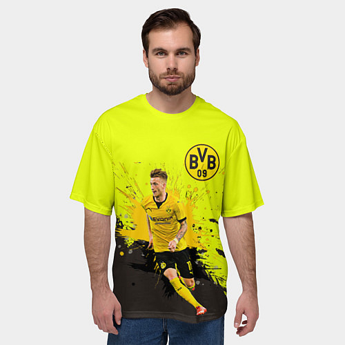 Мужская футболка оверсайз Марко Ройс / 3D-принт – фото 3