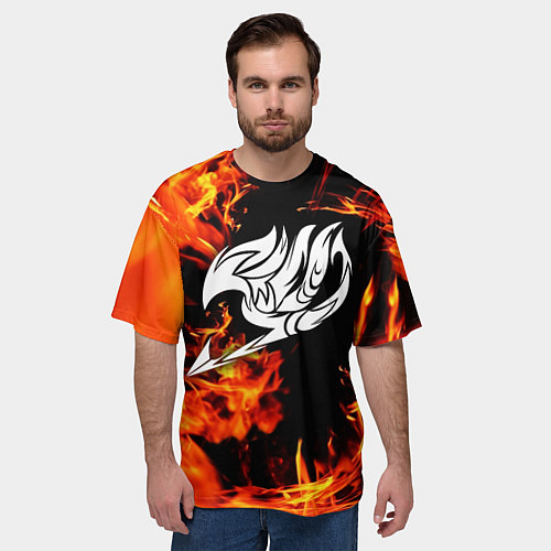 Мужская футболка оверсайз FAIRY TAIL ХВОСТ ФЕИ / 3D-принт – фото 3