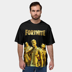 Футболка оверсайз мужская FORTNITE GOLD SQUAD, цвет: 3D-принт — фото 2