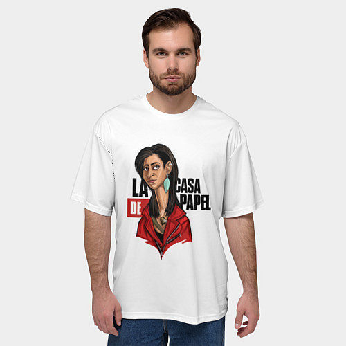 Мужская футболка оверсайз БУМАЖНЫЙ ДОМ / 3D-принт – фото 3