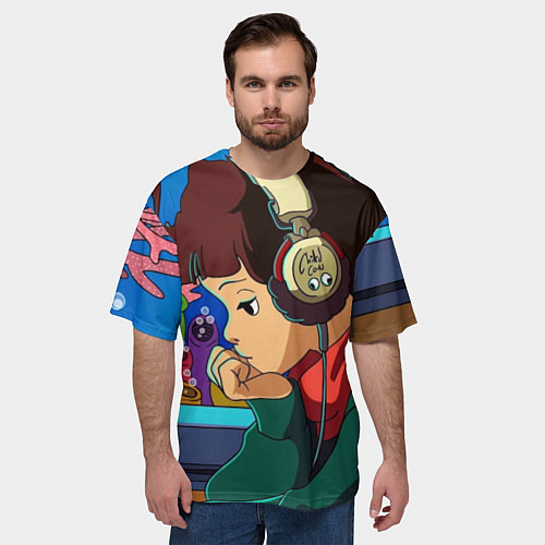 Мужская футболка оверсайз ЮТУБ / 3D-принт – фото 3