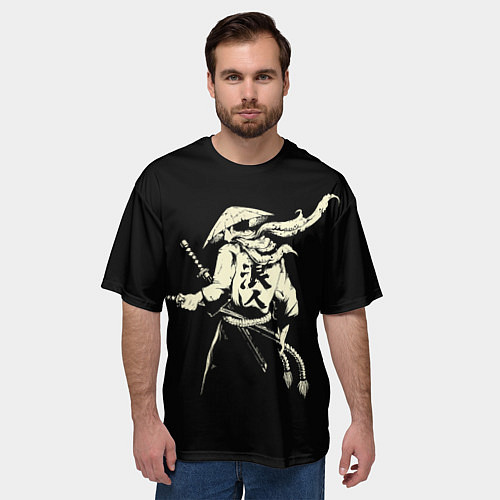 Мужская футболка оверсайз Самурай Z / 3D-принт – фото 3