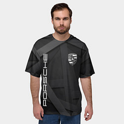 Футболка оверсайз мужская PORSCHE, цвет: 3D-принт — фото 2