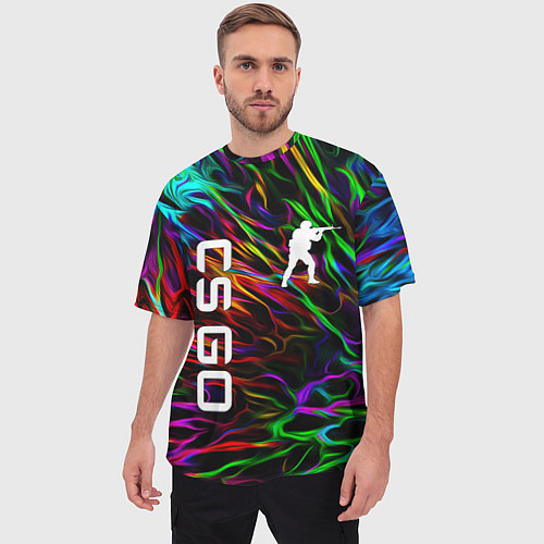 Мужская футболка оверсайз CS GO КС ГО / 3D-принт – фото 3