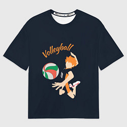 Футболка оверсайз мужская Волейбол, цвет: 3D-принт