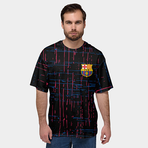 Мужская футболка оверсайз BARSELONA / 3D-принт – фото 3