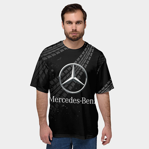 Мужская футболка оверсайз MERCEDES / 3D-принт – фото 3