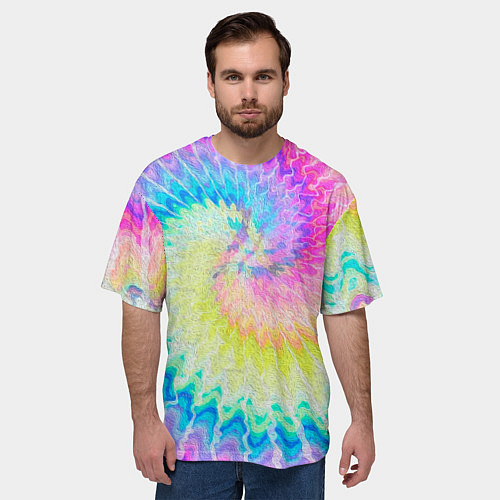 Мужская футболка оверсайз ЛЕТО / 3D-принт – фото 3