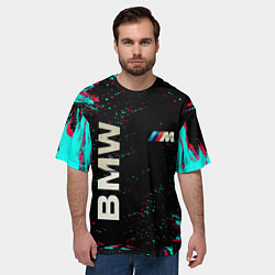 Футболка оверсайз мужская BMW, цвет: 3D-принт — фото 2