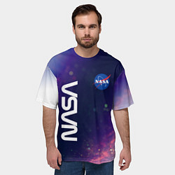 Футболка оверсайз мужская NASA НАСА, цвет: 3D-принт — фото 2