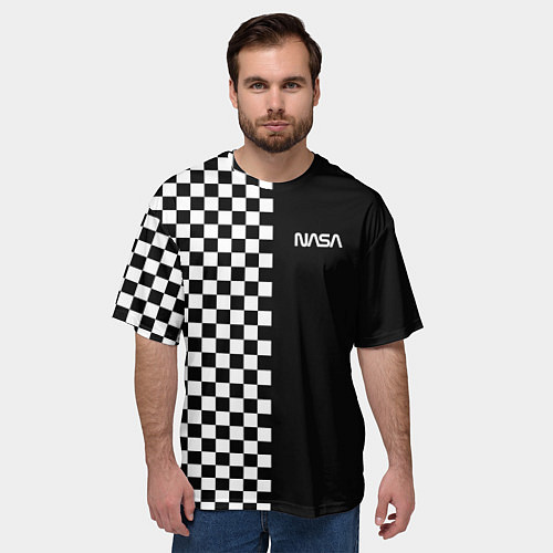 Мужская футболка оверсайз NASA / 3D-принт – фото 3