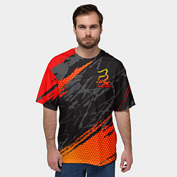 Футболка оверсайз мужская Форма для мотокросса FOX, цвет: 3D-принт — фото 2