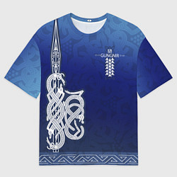 Футболка оверсайз мужская Cs:go - AWP Gungnir style - Гунгнир, цвет: 3D-принт
