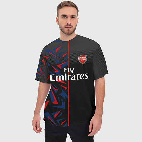 Мужская футболка оверсайз ARSENAL UNIFORM 2020 / 3D-принт – фото 3