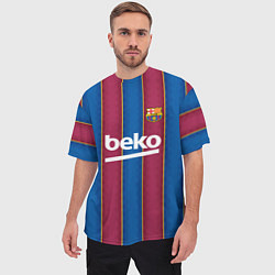 Футболка оверсайз мужская FC Barcelona 2021, цвет: 3D-принт — фото 2