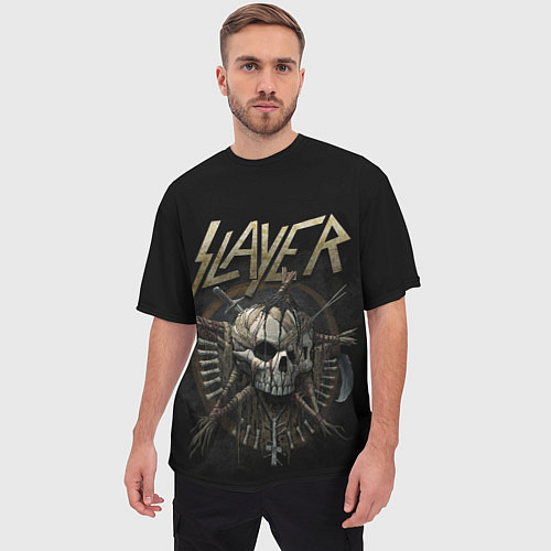 Мужская футболка оверсайз Slayer / 3D-принт – фото 3