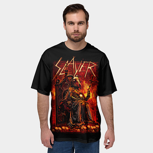Мужская футболка оверсайз Slayer / 3D-принт – фото 3