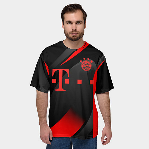 Мужская футболка оверсайз FC Bayern Munchen / 3D-принт – фото 3