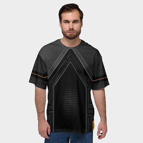 Мужская футболка оверсайз Броня робота / 3D-принт – фото 3