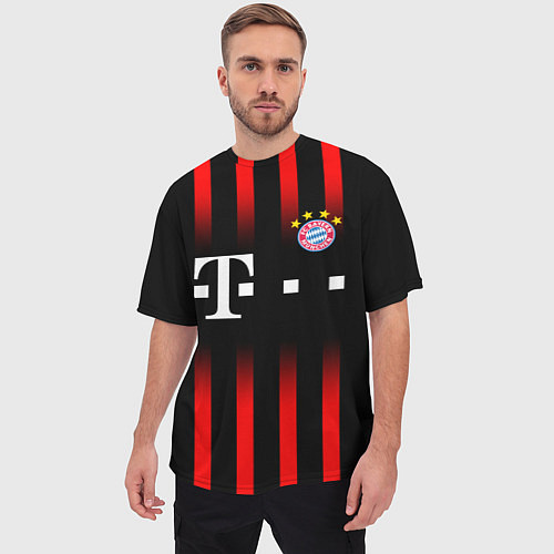 Мужская футболка оверсайз FC Bayern Munchen / 3D-принт – фото 3