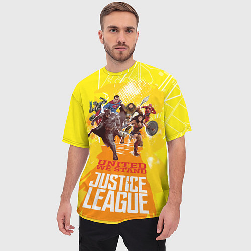 Мужская футболка оверсайз Justice League / 3D-принт – фото 3