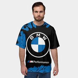 Футболка оверсайз мужская BMW БМВ, цвет: 3D-принт — фото 2