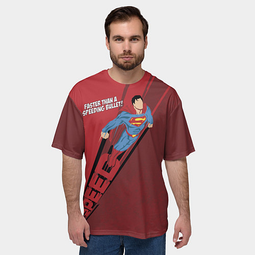 Мужская футболка оверсайз SPEED / 3D-принт – фото 3