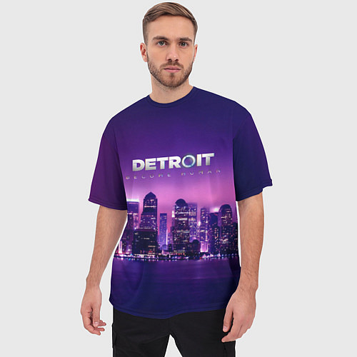 Мужская футболка оверсайз Detroit Become Human S / 3D-принт – фото 3