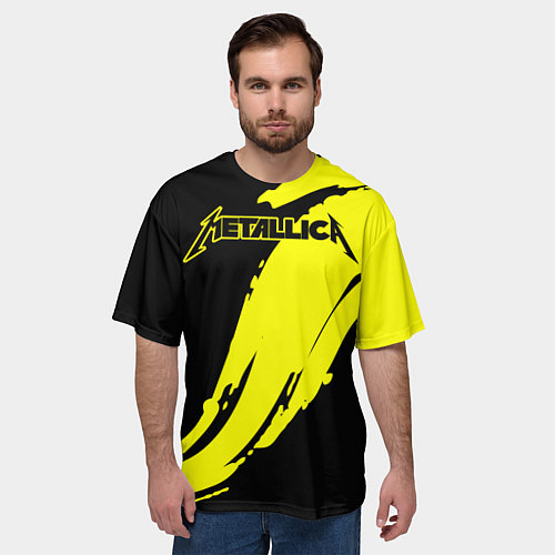 Мужская футболка оверсайз Metallica / 3D-принт – фото 3